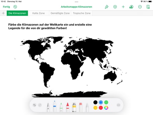 Digitale Arbeitsmappe mit Numbers