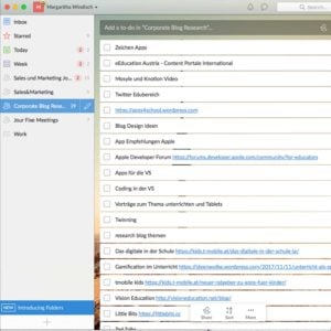 App Wunderlist am edu-iPad
